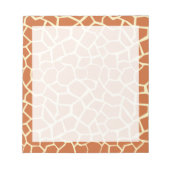Bruin Giraffe Pattern Notitieblok (Voorkant)