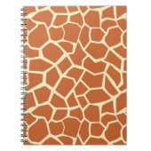 Bruin Giraffe Pattern Notitieboek (Voorkant)