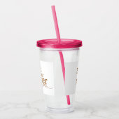 Bruin Glitter Acryl Drinkbeker (Links)