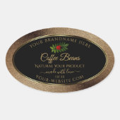 Bruin Gold Glitter Black Product Labels Ladybug (Voorkant)