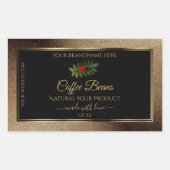 Bruin Gold Glitter Black Product Labels Ladybug (Voorkant)