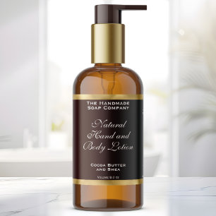 Bruin & Goud Folie Cosmetica Fles Etiket