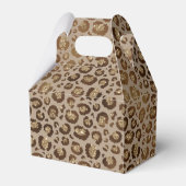 Bruin Goud Glitter Leopard Print Bedankdoosjes (Voorkant Zijde)