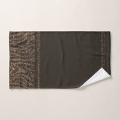 Bruin & Goud Zebra Wild Animal Print Exotic Glam Bad Handdoek (Handdoek)