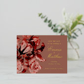 Bruin gouden Bohemian Garden Weddenschap Save the Folie Feestdagen Briefkaart (Staand Voorkant)