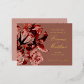 Bruin gouden Bohemian Garden Weddenschap Save the Folie Feestdagen Briefkaart (Voorkant / Achterkant)