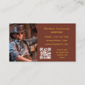 Bruin gouden werktuigen voor thuisreparatie foto Q Visitekaartje (Achterkant)