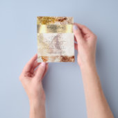 Bruin goudglitter waterverf flyer (Hand)