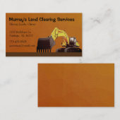 Bruin graafmachines visitekaartje (Voorkant / Achterkant)