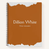 Bruin grijs getextureerde afdruk notitieboek (Voorkant)