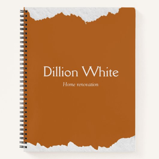 Bruin grijs getextureerde afdruk notitieboek (Voorkant)