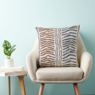 Bruin Grijze Moderne Boho Accentkussen Kussen