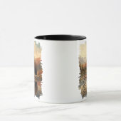 Bruin Grizzly Beer Lake reflectie Mok (Midden)