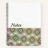 Bruin groen ankara-notitieboek notitieboek (Voorkant)