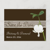 Bruin Groen Bloedend Hart Save the Date Briefkaart (Voorkant)