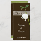 Bruin, Groen bloeding Menu Kaart (Voorkant / Achterkant)