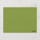 Bruin, groen, eierbloeding hartslag briefkaart (Achterkant)
