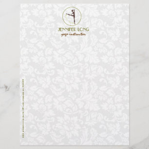 Bruin-groene en witte Yoga-instructie Custom Briefhoofd
