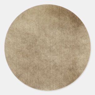 Bruin Grungy Wood Ronde Sticker