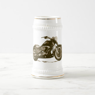 Bruin Harley-motorfiets Bierpul