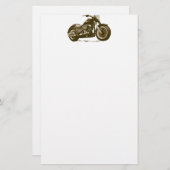 Bruin Harley-motorfiets Briefpapier (Voorkant / Achterkant)