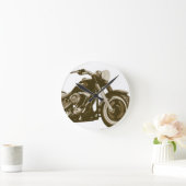 Bruin Harley-motorfiets Ronde Klok (Huis)