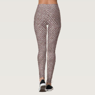 Bruin herringbone Pattern Leggings