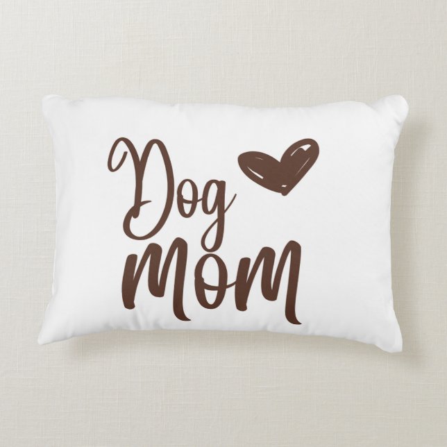 Bruin Hond Mama Accent Kussen (Achterkant)