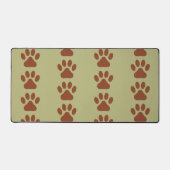 Bruin hondenpootpatroon bureaumat (Voorkant)