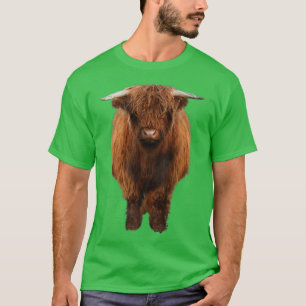 Bruin hoogland Calf Cattle Lover Rancher en Farme T-shirt