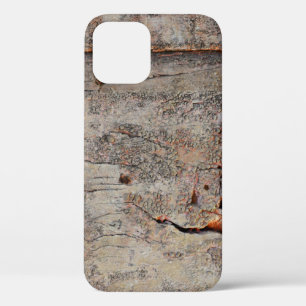 Bruin hout iPhone 12 hoesje
