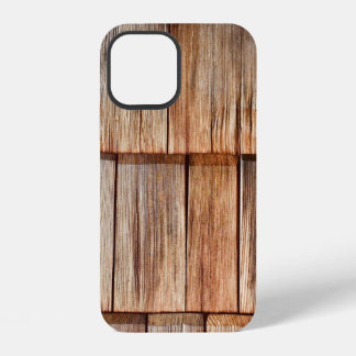 Bruin hout iPhone 12 hoesje
