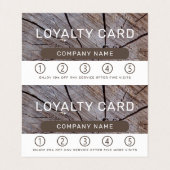 Bruin hout met dubbele loyaliteit visitekaartjes (Binnenkant ongevouwen)