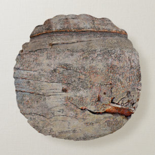 Bruin hout rond kussen