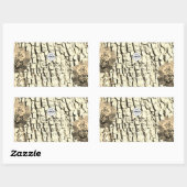 Bruin hout Rozen Etiketten Logo (Vel)