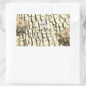 Bruin hout Rozen Etiketten Logo (Tas)