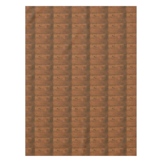 Bruin hout Rustisch patroon Tafelkleed (Voorkant)