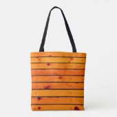 Bruin houten klassiek scheepsdek tote bag (Achterkant)