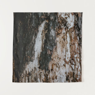 Bruin houten log wandkleed
