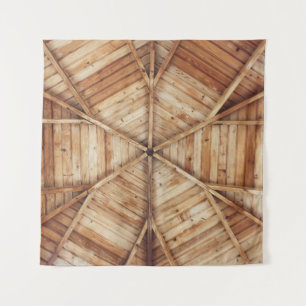 Bruin houten plafond wandkleed