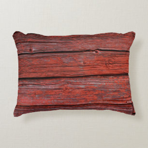 Bruin houten plank accent kussen