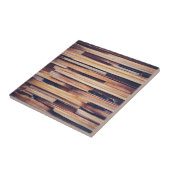 Bruin houten planken tegeltje (Zijkant)