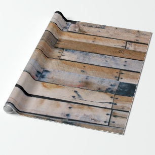 Bruin houten wand cadeaupapier