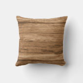 Bruin houtextuur Foto Kussen (Achterkant)