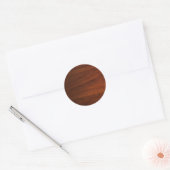 Bruin houtkap Kijk blanco Sjabloon klasse Ronde Sticker (Envelop)