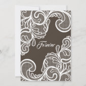 Bruin  huwelijk - Uitnodiging (Achterkant)