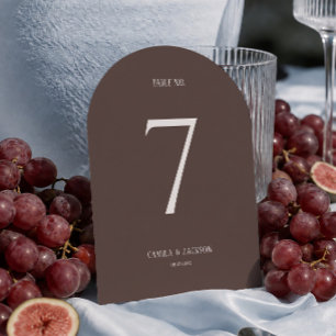 Bruin Huwelijks Tafel Nummerkaart Kaart