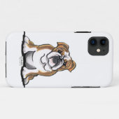 Bruin in White English Bulldog Sit  Case-Mate iPhone Case (Achterkant (horizontaal))