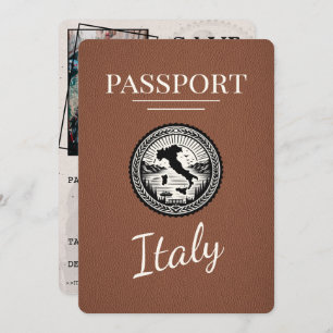 Bruin Italië Paspoort Save The Date