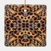 Bruin kaleidoscoop keramisch ornament (Achterkant)